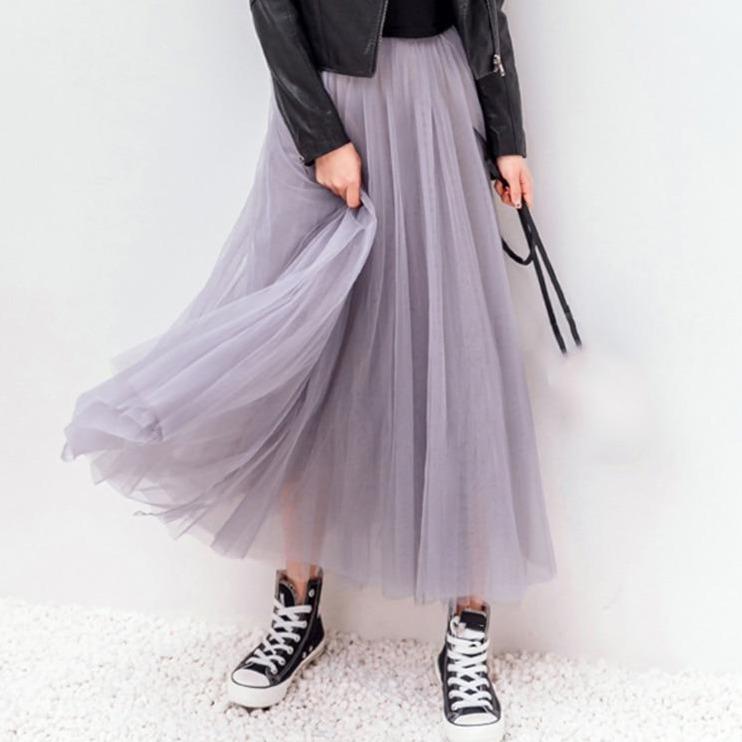 Levoire | Jupe En Tulle Élégante Gris