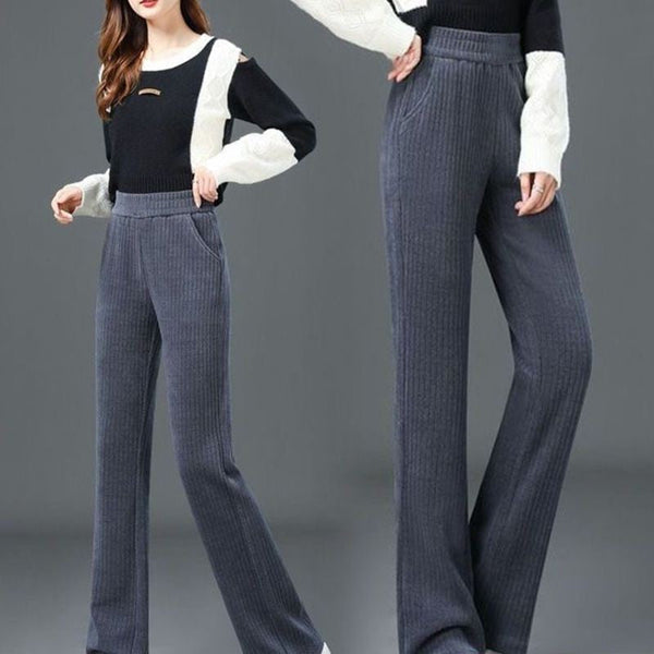 Levoire | Pantalons Décontractés À Jambes Larges Et Taille Élastique Poches Latérales