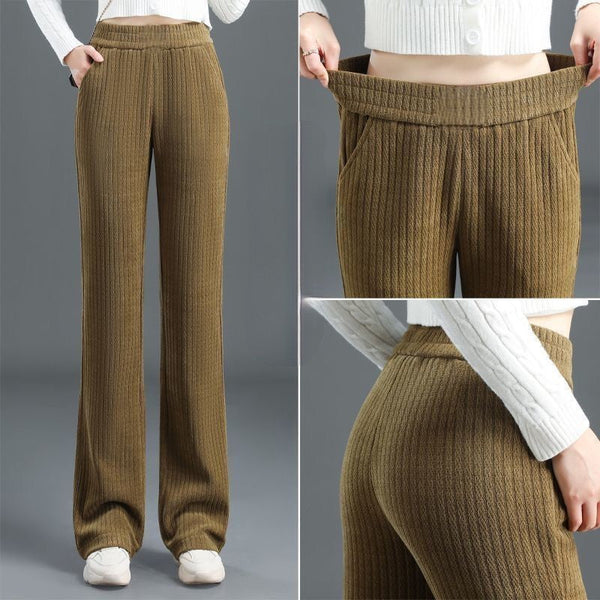 Levoire | Pantalons Décontractés À Jambes Larges Et Taille Élastique Poches Latérales