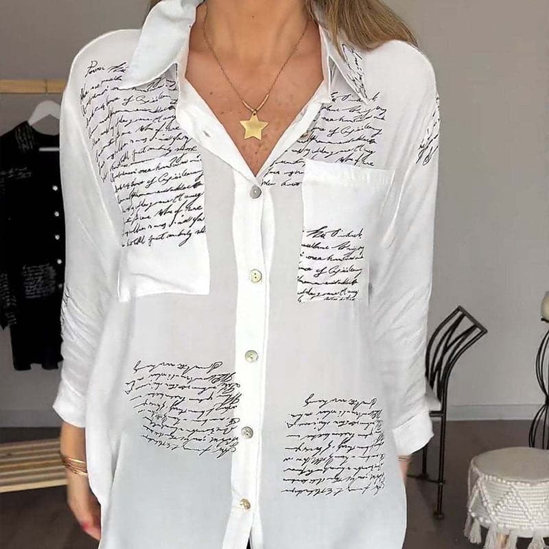 Levoire | Élégante Chemise Longue Avec Boutons Whit