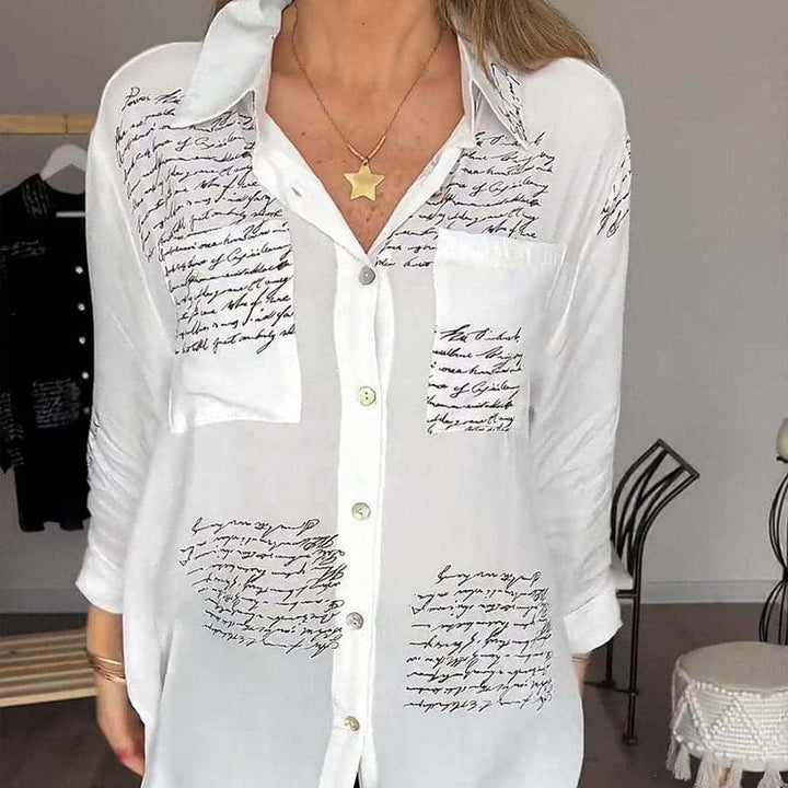 Levoire | Élégante Chemise Longue Avec Boutons Whit