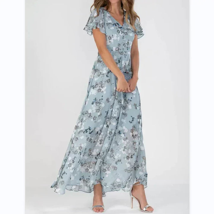 Levoire | Robe D'Été Sans Bretelles Décontractée Tunique Col Rond Bleu foncé