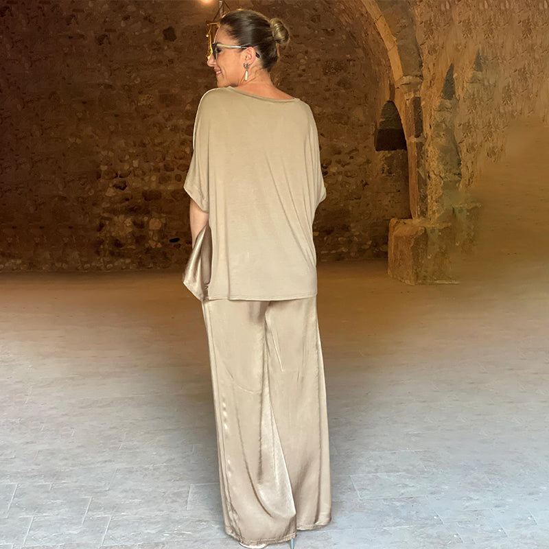 Levoire | Ensemble Élégant En Tweed Surdimensionné Brillant Avec Décolleté En V