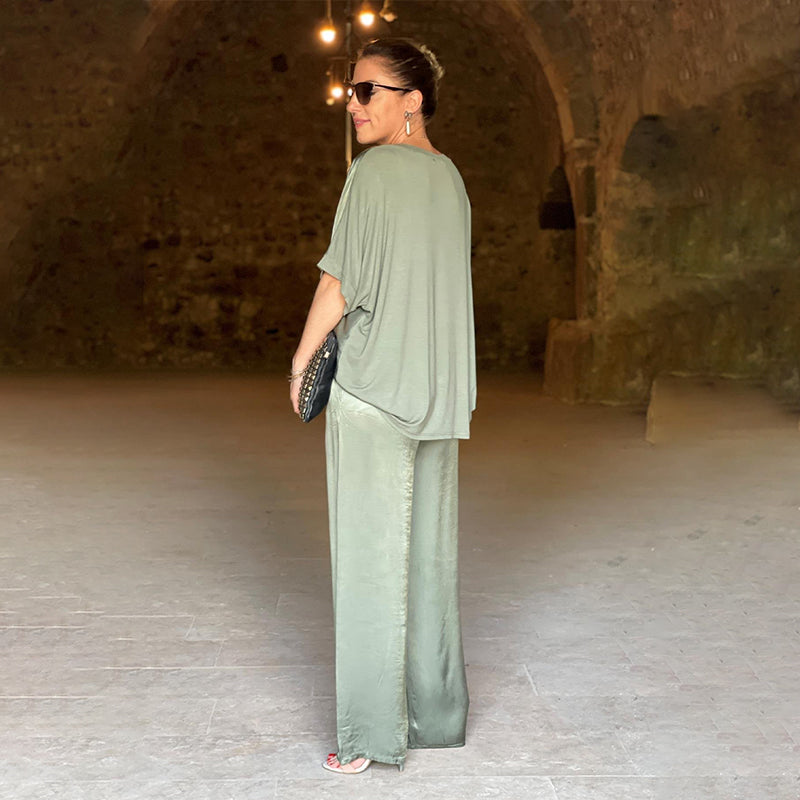Levoire | Ensemble Élégant En Tweed Surdimensionné Brillant Avec Décolleté En V