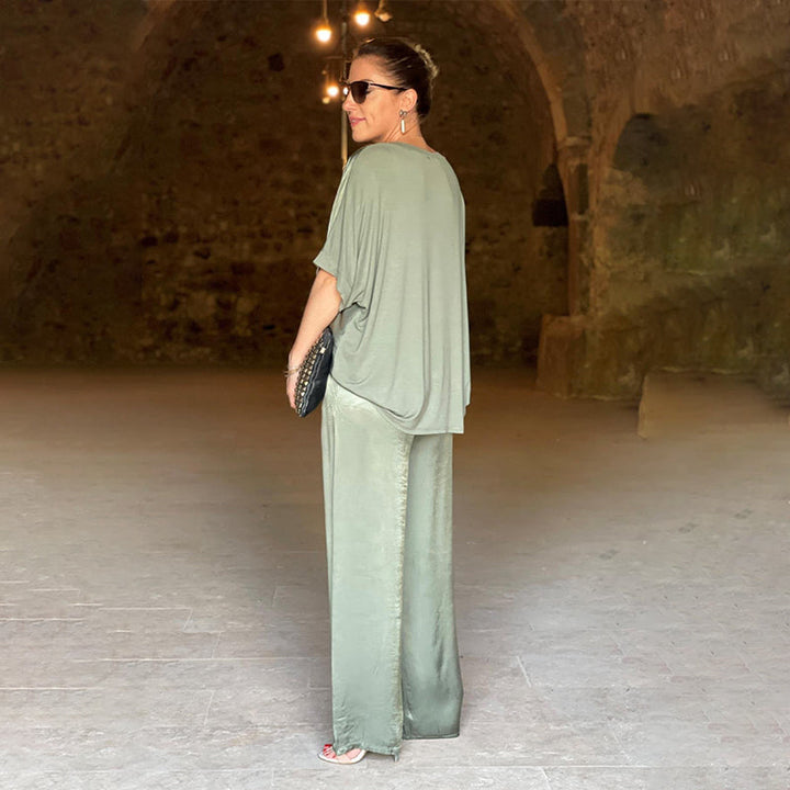 Levoire | Ensemble Élégant En Tweed Surdimensionné Brillant Avec Décolleté En V