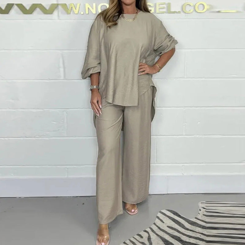 Levoire | Set Topmanches Longues Et Pantalon Haute Taille