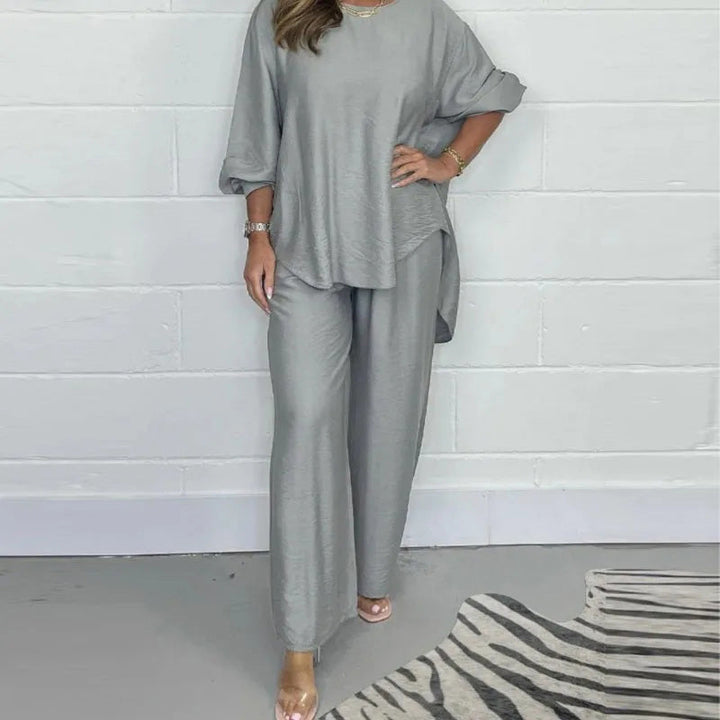 Levoire | Set Topmanches Longues Et Pantalon Haute Taille