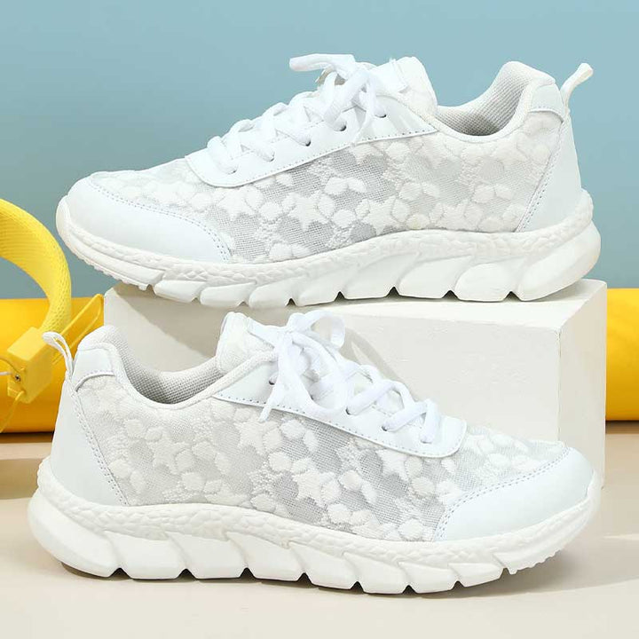Levoire | Baskets À Orteils Ronds Et Lacets Blanc