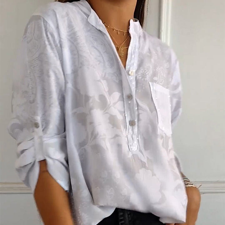 Levoire | Top À Demi-Boutonnage Imprimé Col En V