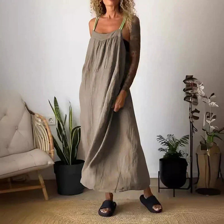 Levoire | Robe Maxi Décontractée En Lin Braun