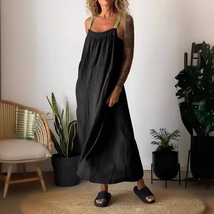 Levoire | Robe En Lin Coton Douce Noir