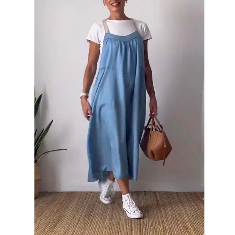 Levoire | Robe En Lin Coton Douce Bleu