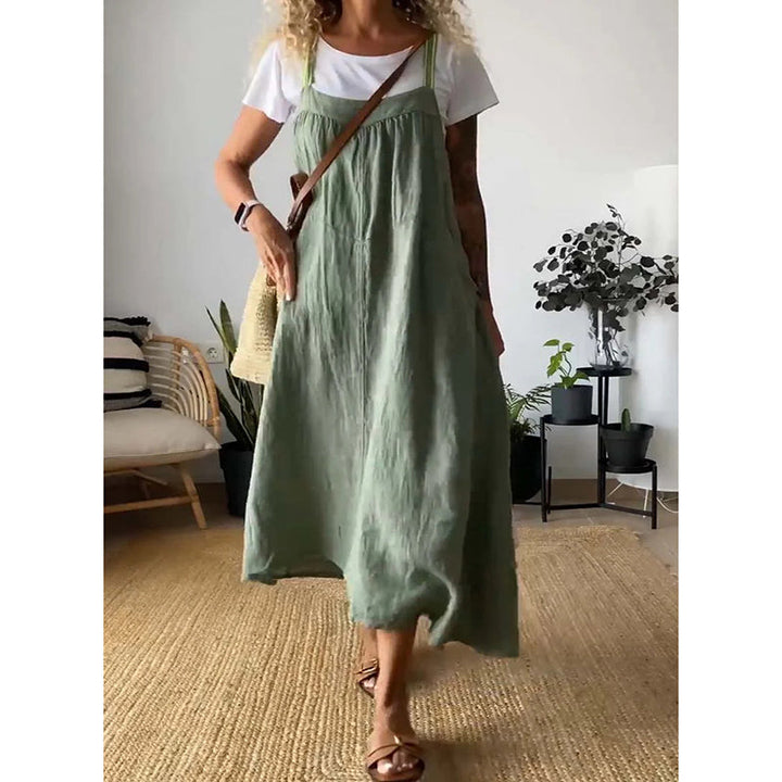 Levoire | Robe En Lin Coton Douce Vert
