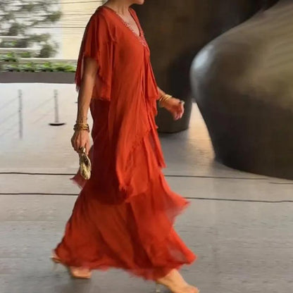 Levoire | Élégant Robe Longue Avec Décolleté Pour Femmes