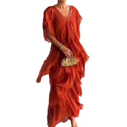 Levoire | Élégant Robe Longue Avec Décolleté Pour Femmes