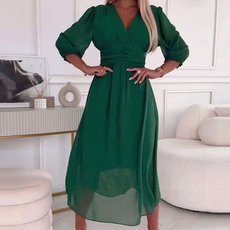 Levoire | Robe En Chiffon Lger Vert