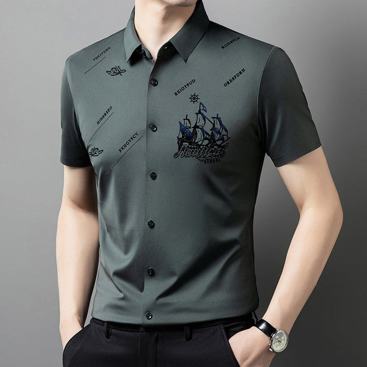 Levoire | Chemise à manches courtes avec boutons Vert