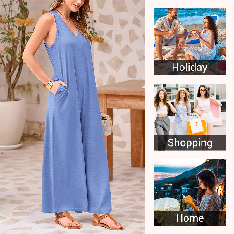 Levoire | Plage Robe À Décolleté En V Sans Bretelles À Jambes Larges Pour Femmes