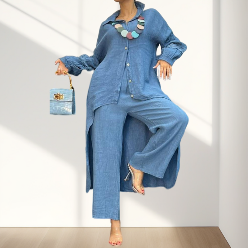 Levoire | Ensemble Chic Femme Deux Pièces Bleu