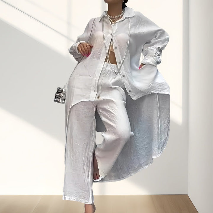 Levoire | Ensemble Chic Femme Deux Pièces Blanc