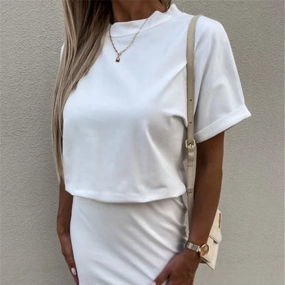 Levoire | Robe ajustée à manches courtes Blanc