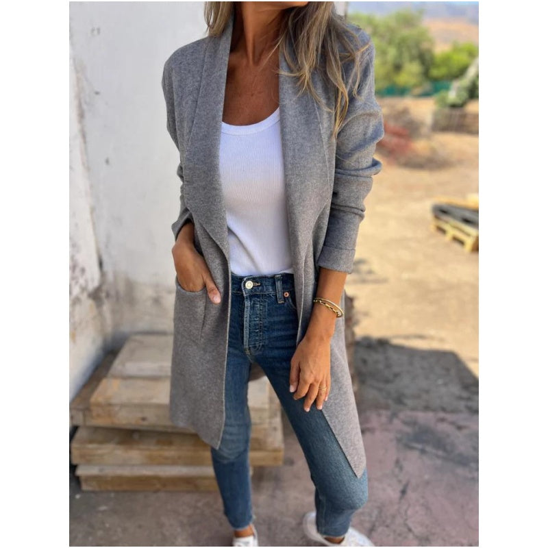 Levoire | Cols inversés pull décontracté Gris