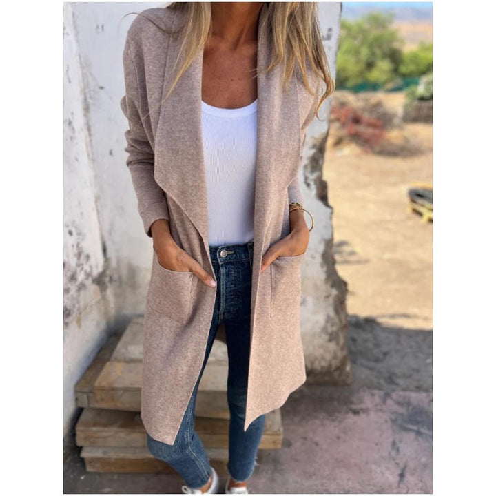 Levoire | Cols inversés pull décontracté Khaki