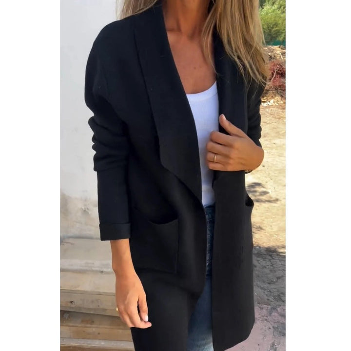 Levoire | Cols inversés pull décontracté Noir