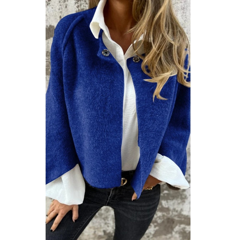 Levoire | Veste Courte Aspect Cachemire Bleu