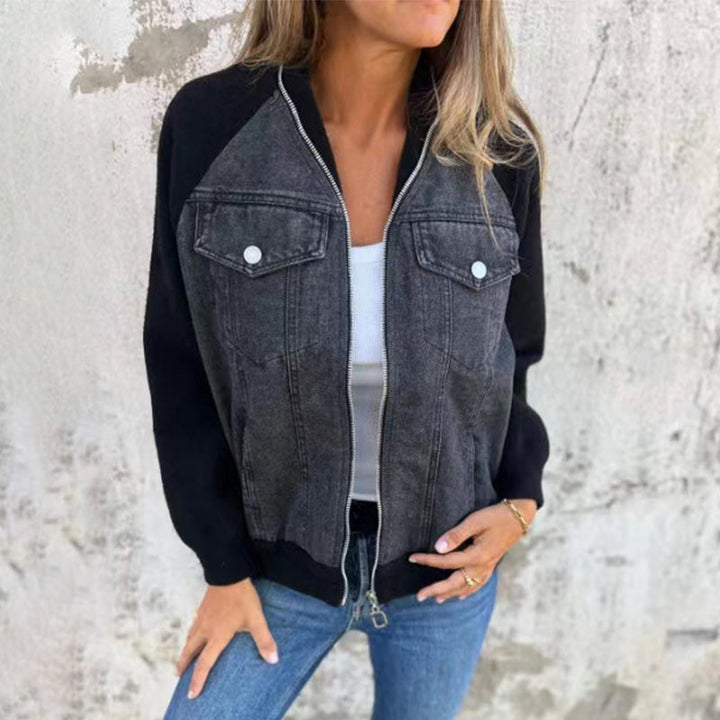 Levoire | Veste à zip- en jean Noir