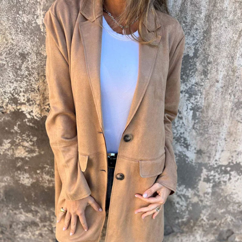 Levoire | Chapel Mid Long Button Down Blouson Khaki