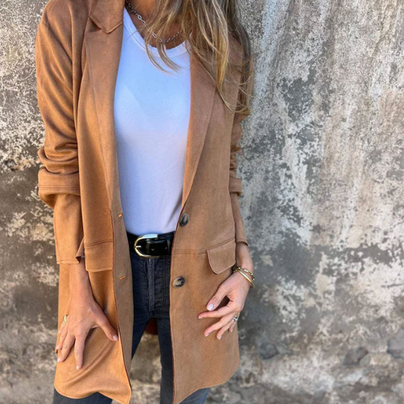 Levoire | Chapel Mid Long Button Down Blouson Braun
