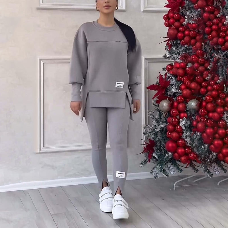 Levoire | Lssig Femmes Sweatshirt Et Leggings Ensemble Gris