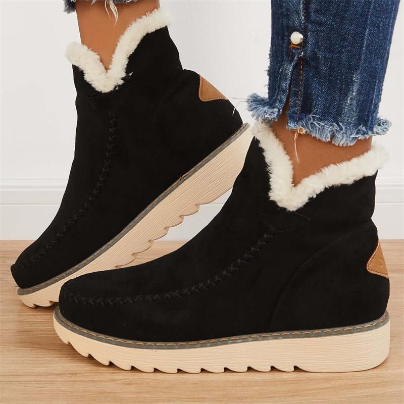 Levoire | Bottes Cheville Doublées Antidérapantes Confortables Noir