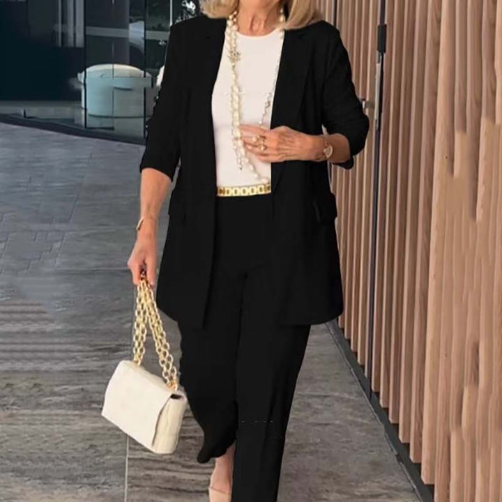 Levoire | Légante Ensemble Deux Pices Blazer Et Pantalon Noir