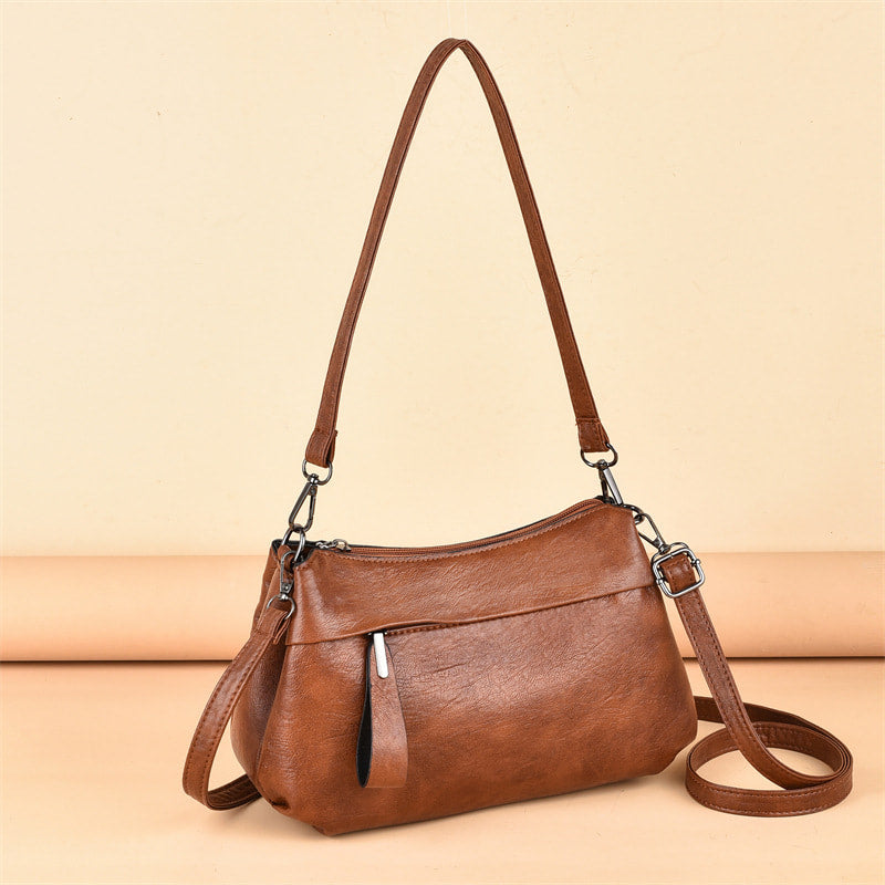 Levoire | Sac à bandoulière élégant Braun Bandes longues et courtes