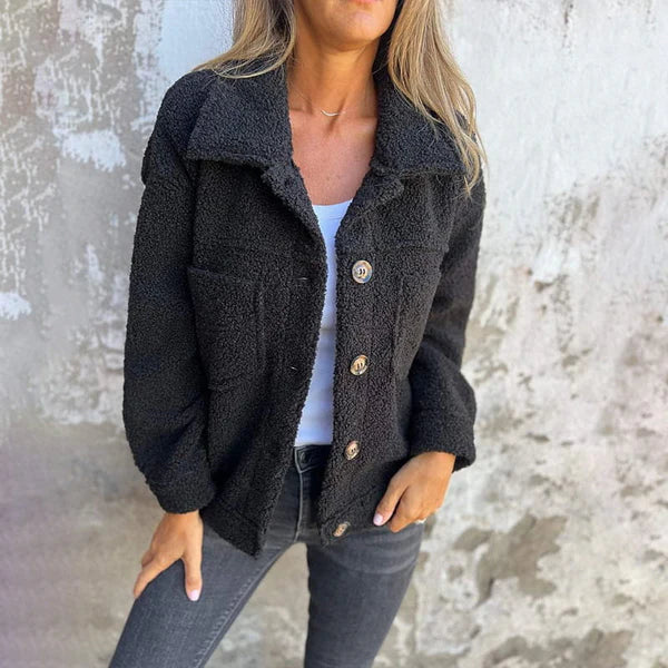 Levoire | Veste En Laine À Rabat Édition Premium NOIR
