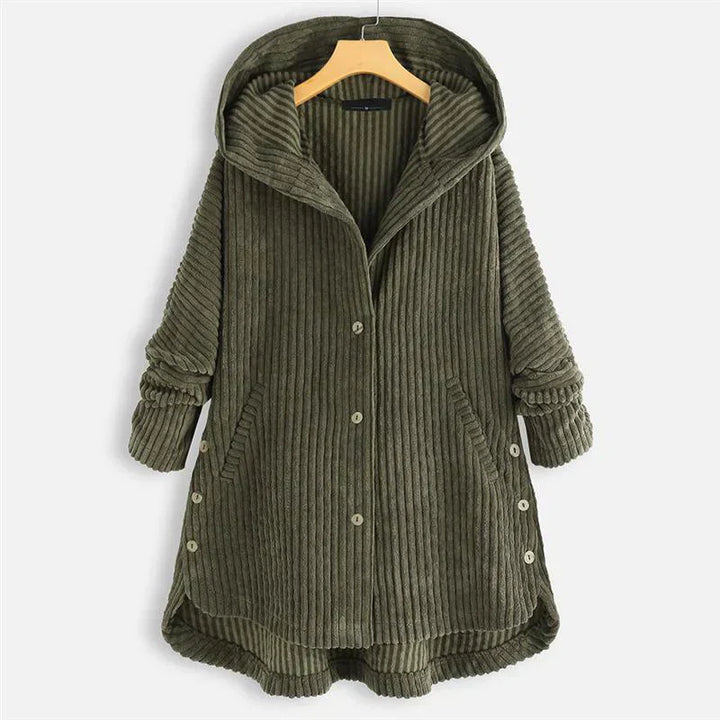 Levoire | Manteau En Tricot Avec Capuche Vert