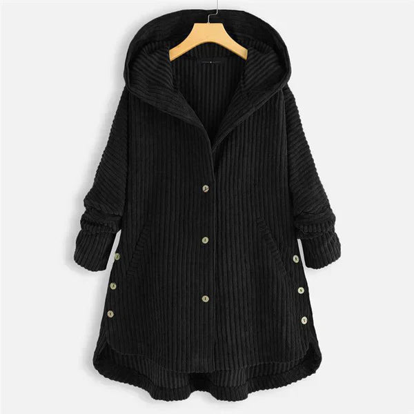 Levoire | Manteau En Tricot Avec Capuche Noir