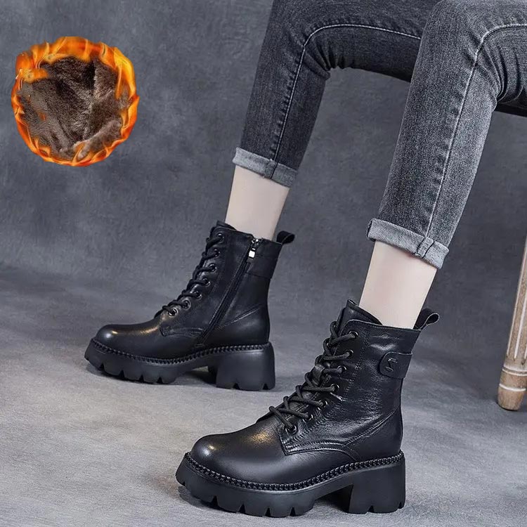 Levoire | Bottes En Cuir Pour Femmes - Cadeau Parfait Noir