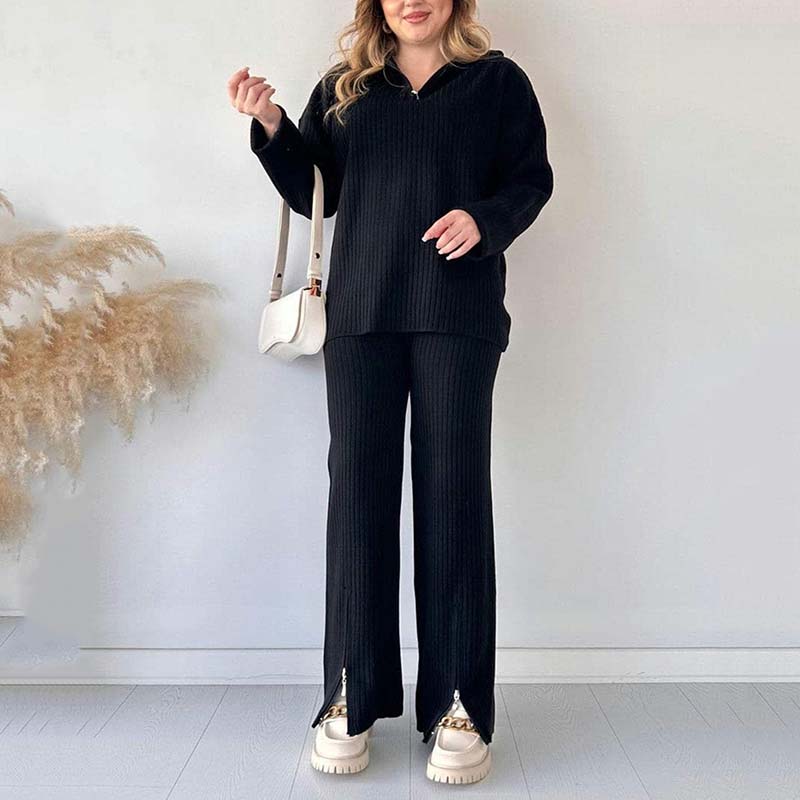 Levoire | Robe En Tricot Avec Fermeture Éclair Noir