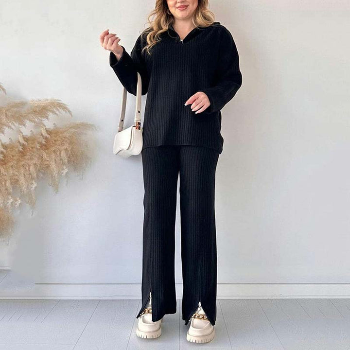 Levoire | Robe En Tricot Avec Fermeture Éclair Noir