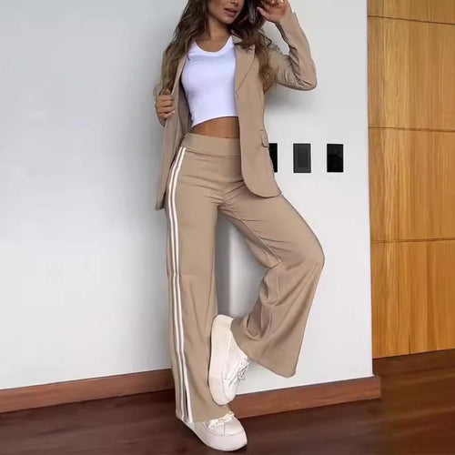 Levoire | Blazer Avec Revers En Kerber Et Pantalon Avec Jambe Large Ensemble