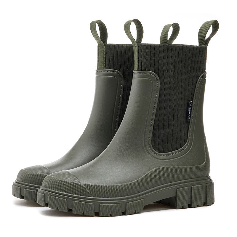 Levoire | Bottes imperméables à semelles épaisses Vert