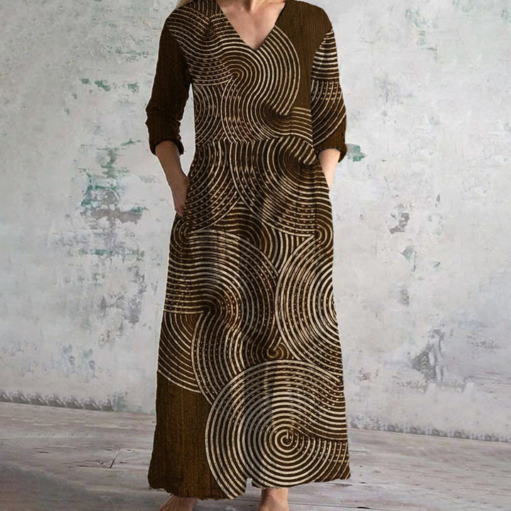 Levoire | Robe Imprimée Vintage Multicolore