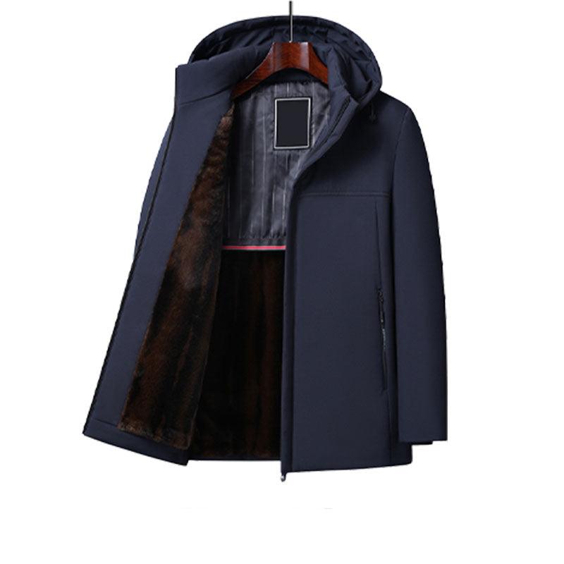 Levoire | Veste À Capuche Zippée À Manches Longues Chaude Gris d'avoine
