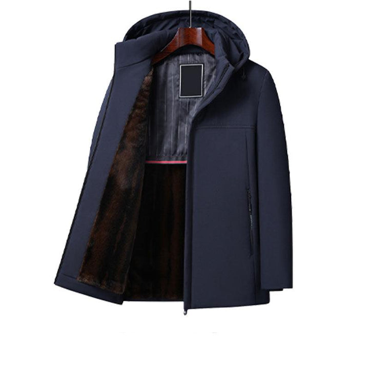 Levoire | Veste À Capuche Zippée À Manches Longues Chaude Gris d'avoine