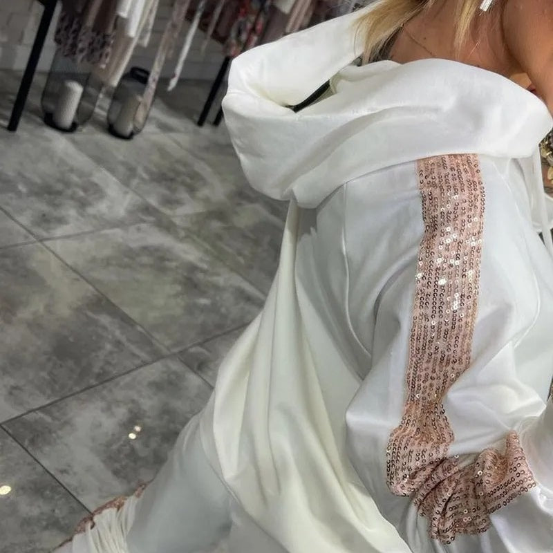 Levoire | 2 Pièces Ensemble De Tops Et Pantalons Avec Capuche Et Cordons Fr Femmes