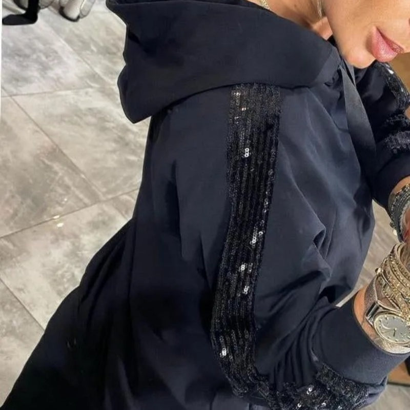 Levoire | 2 Pièces Ensemble De Tops Et Pantalons Avec Capuche Et Cordons Fr Femmes