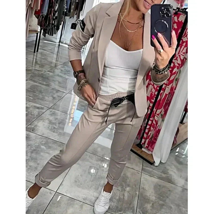 Levoire | Ensemble 2 Pièces, Composé D'Un Blazer Décontracté Et D'Un Pantalon Khaki